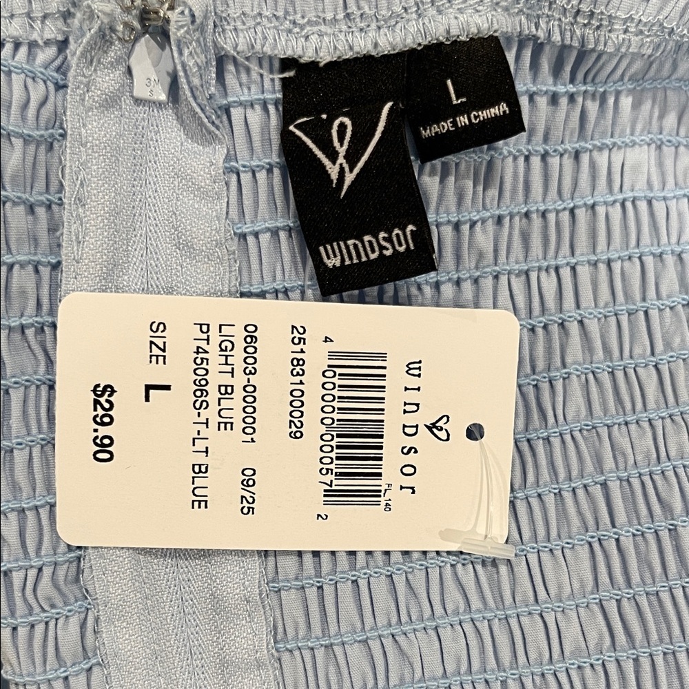 Windsor Classy Cutie Poplin Crop Top L Large NWT zipper - Picture 7 of 9